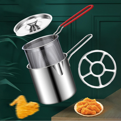 مقلاة عميقة متعددة الوظائف من الفولاذ المقاوم للصدأ