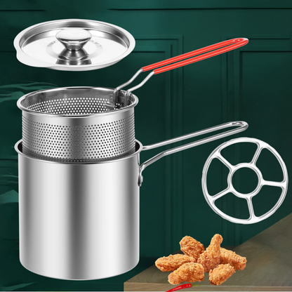 مقلاة عميقة متعددة الوظائف من الفولاذ المقاوم للصدأ